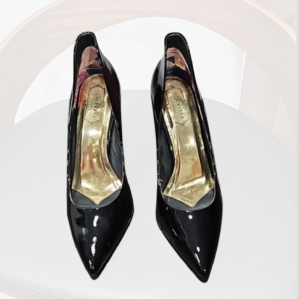 Ted Baker Black Patten Pump size 40